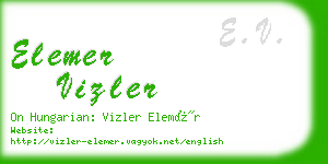 elemer vizler business card